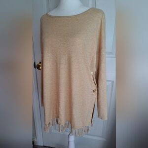 Lilly Pulitzer Beige Knit Top. Fall and Winter Size XS Boat Cut Neck